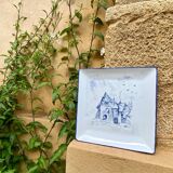 Deep porcelain plate