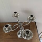 Silver-plated metal candelabrum