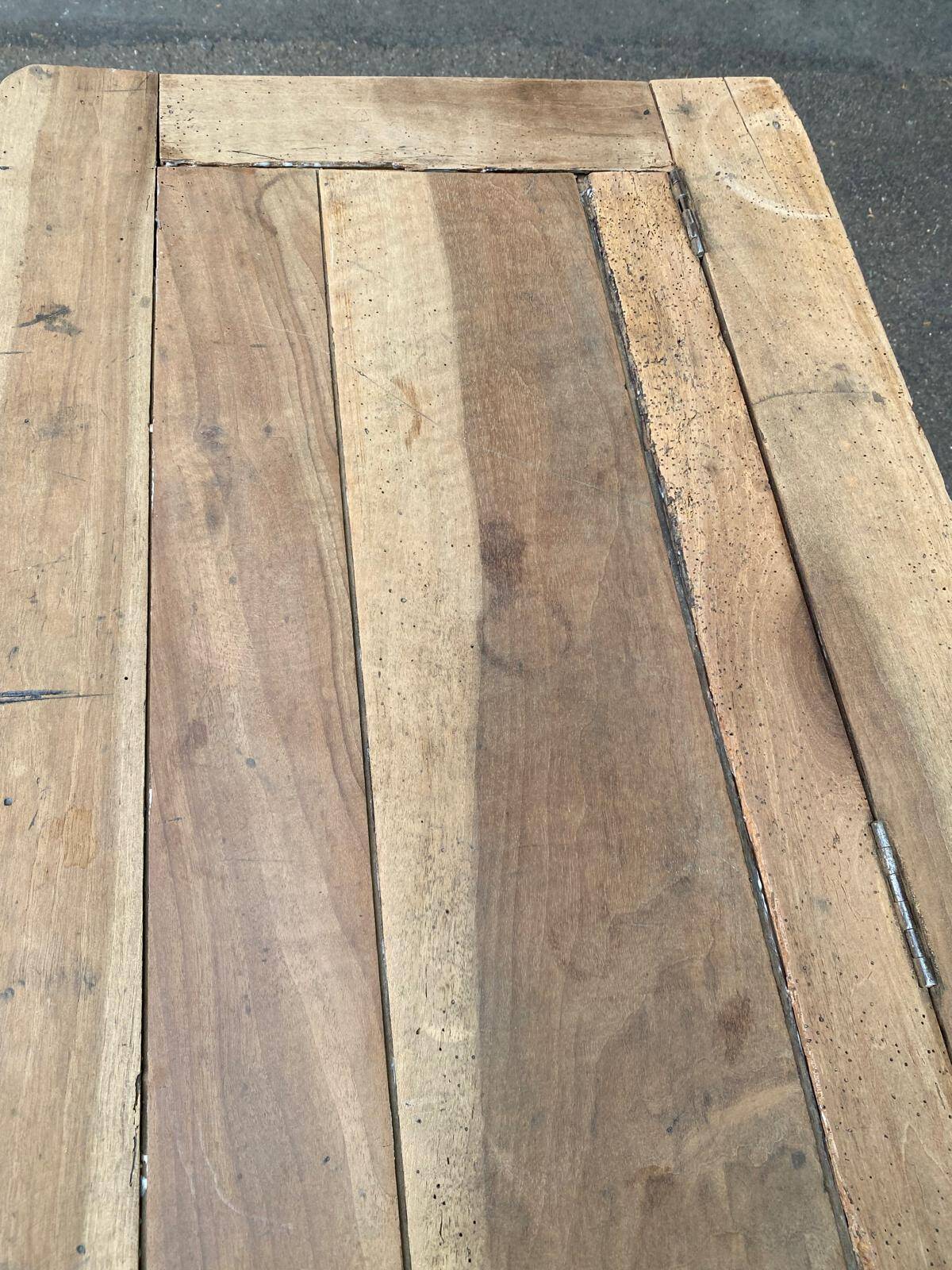 18th-century stripped chest in solid walnut