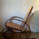 Wood and cane rocking chair