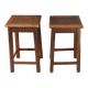 Paire tabouret en bois vintage époque reconstruction année 40 50