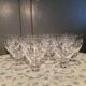 Villeroy and Bosch - 9 Antique Port Glasses - Cut crystal with flower decoration