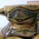 Amber faceted pitcher Sarreguemines pottery