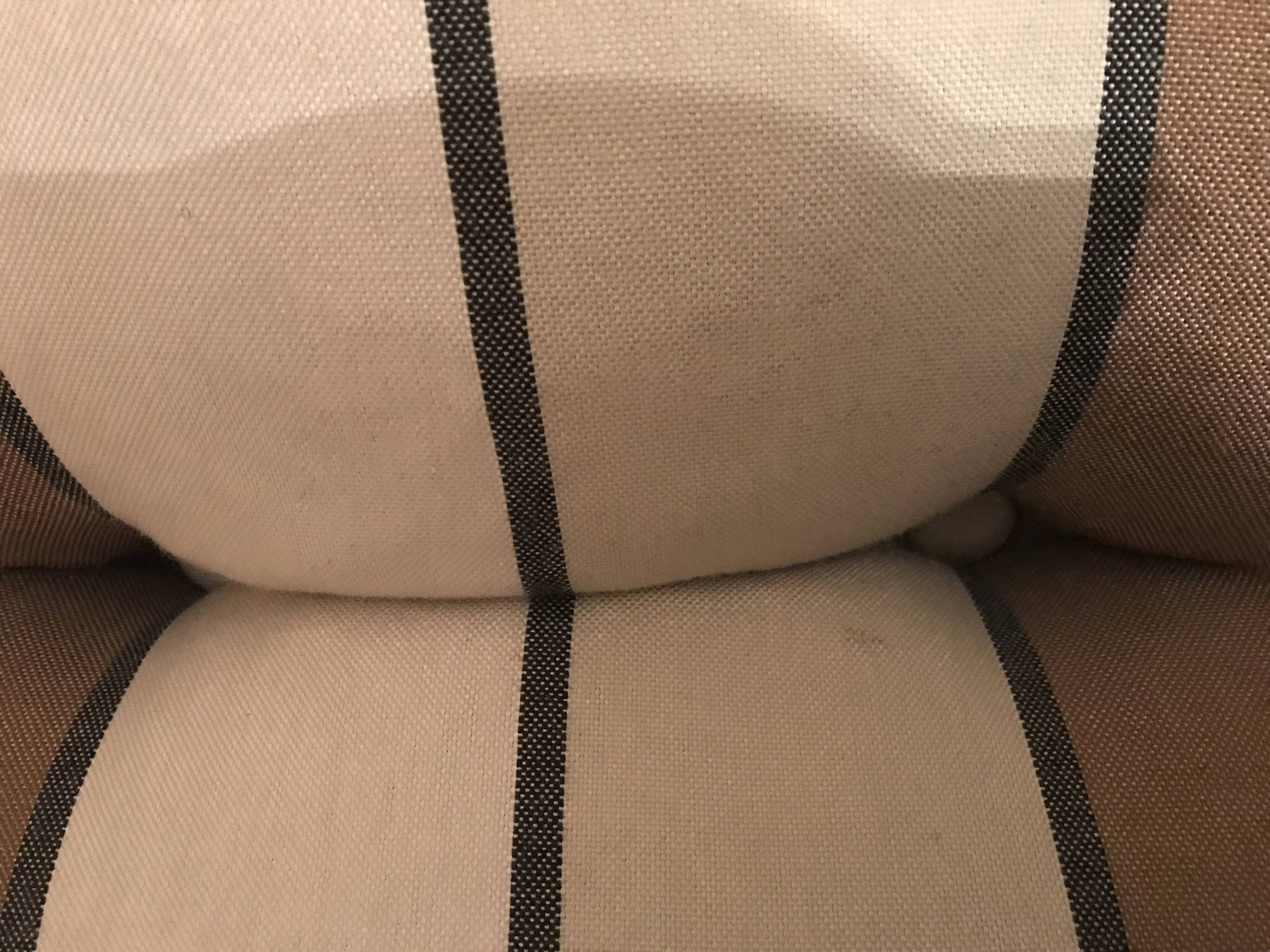 Vintage fireside chair and pouf circa 1980