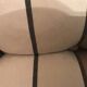 Vintage fireside chair and pouf circa 1980