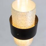 Tripod lamp in granite lucite and lacquered metal. 1950s.