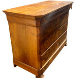 Walnut burl commode, 19th century, Louis Philippe style.