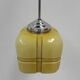 Art Deco hanging lamp with square glass shade