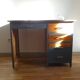 Bureau années 50 bleu nuit et sa chaise assortie