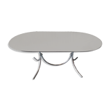 Vintage chrome table and smoked glass