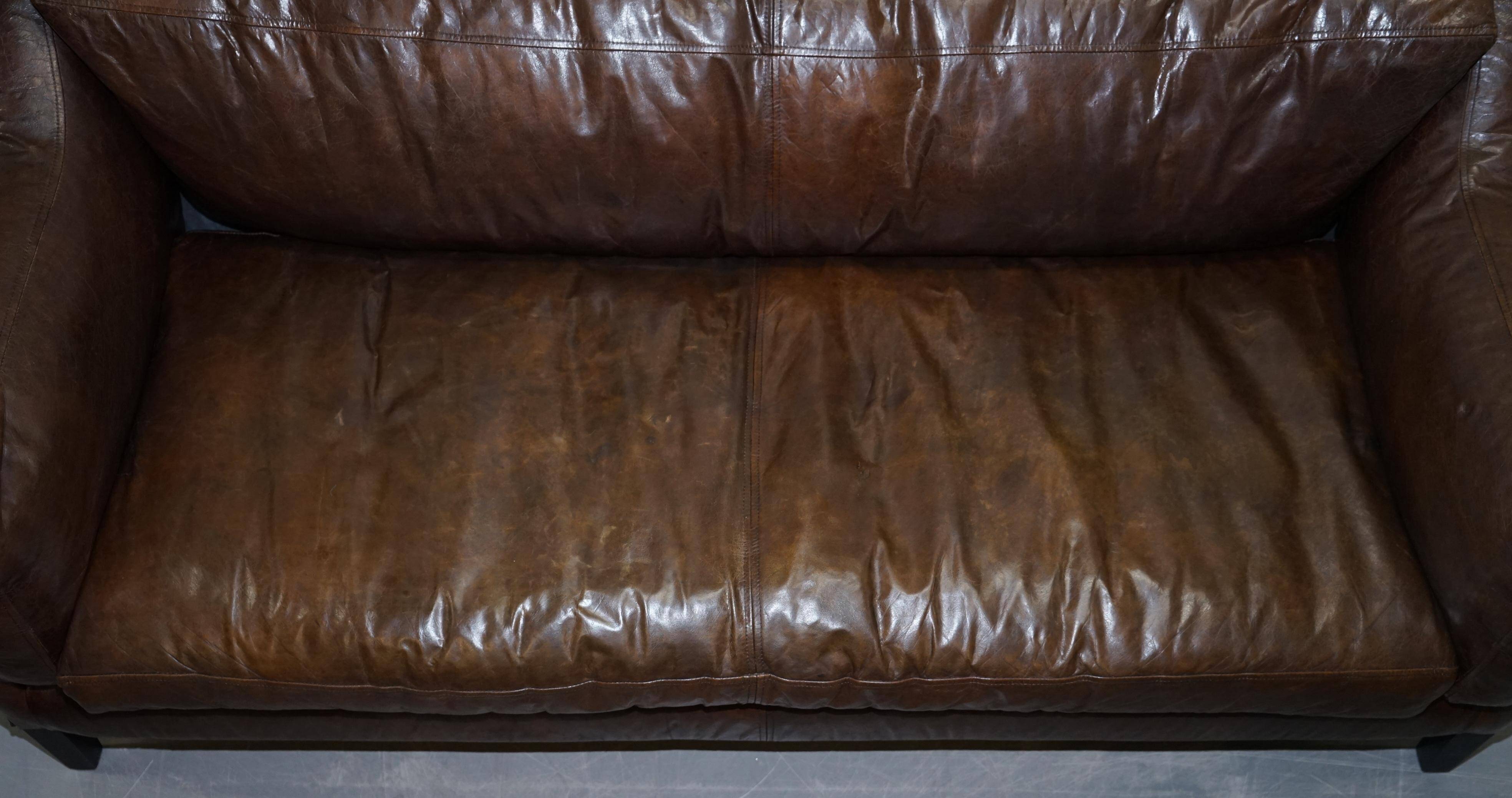 Contemporary leather sofa