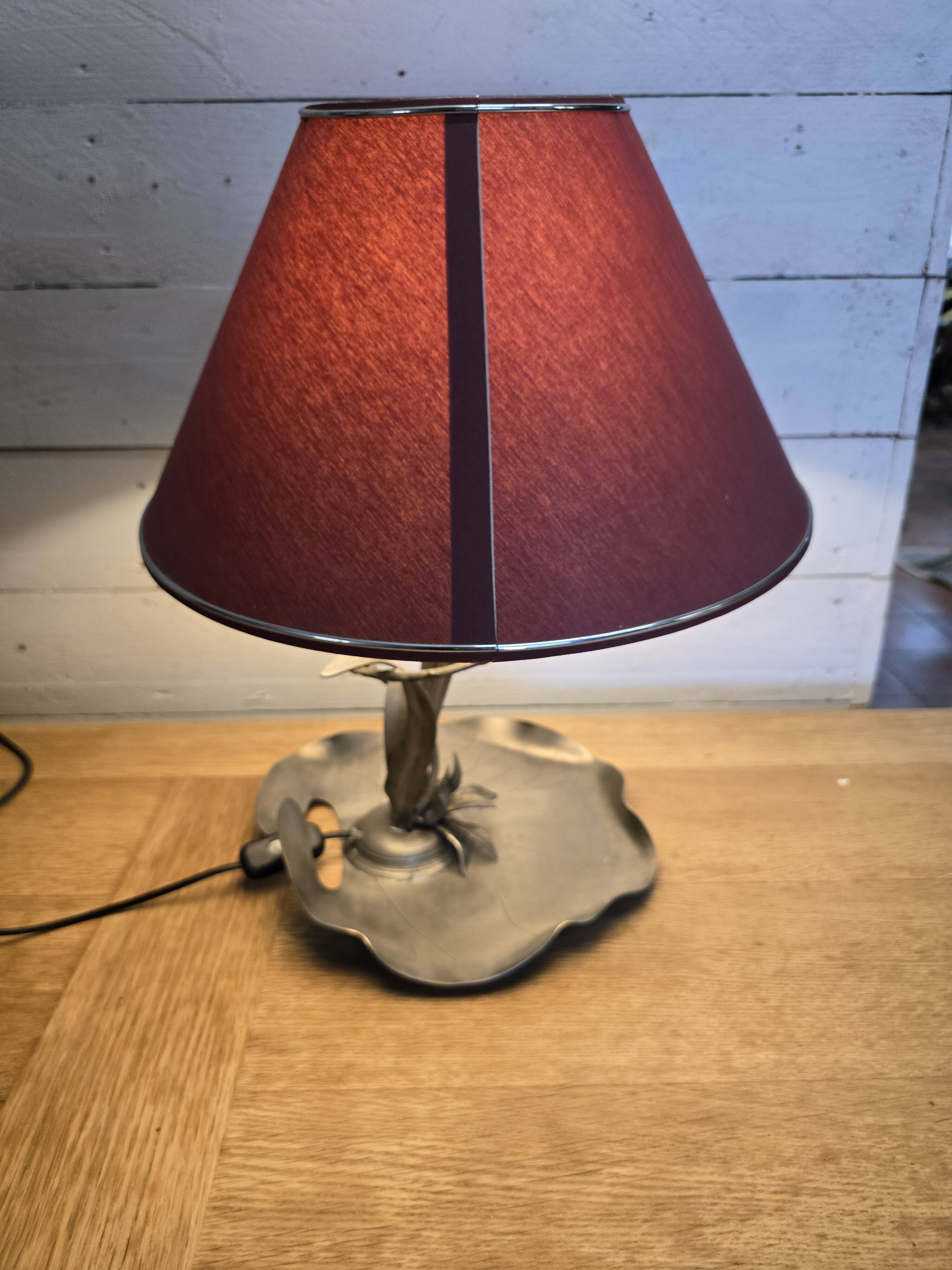 Lampe art déco en étain des années 1930