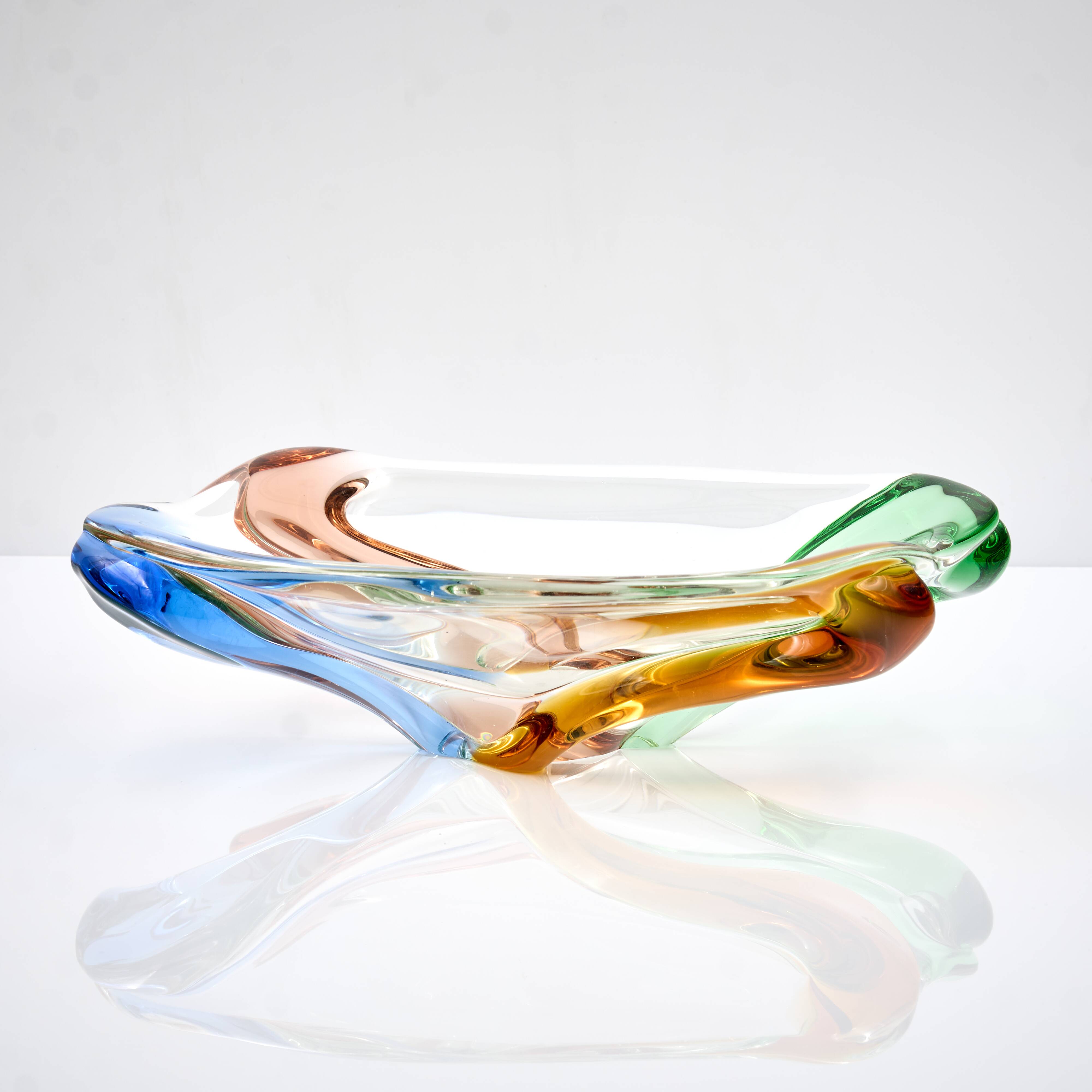 Vintage Multicolor Glass Bowl by František Zemek from Rhapsody Collection