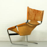 Pierre Paulin F444 in natural leather, The Netherlands, 1963