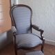Ensemble fauteuil Voltaire à système inclinable et son repose-pied