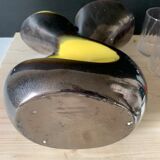 Large yellow and black vase
