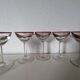 Bistro glass, thick bottom with red rim, 1950s