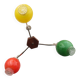Lampe Soutnik multicolore des années 60