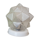 Vintage star globe lamp and enamel base