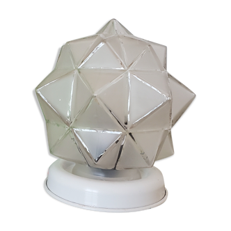 Vintage star globe lamp and enamel base