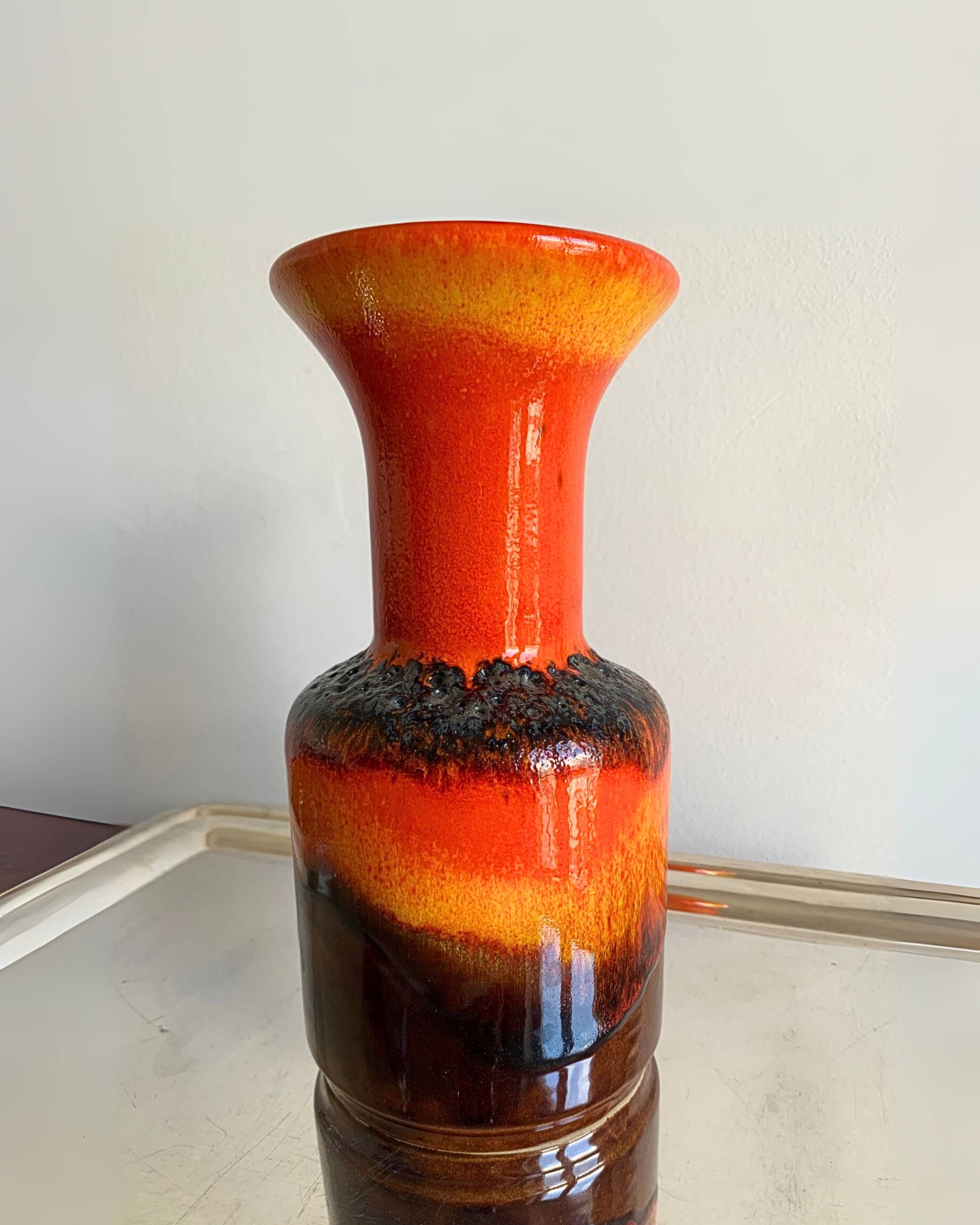 Vintage Jasba Fat Lava Vase – Germany, 1960s