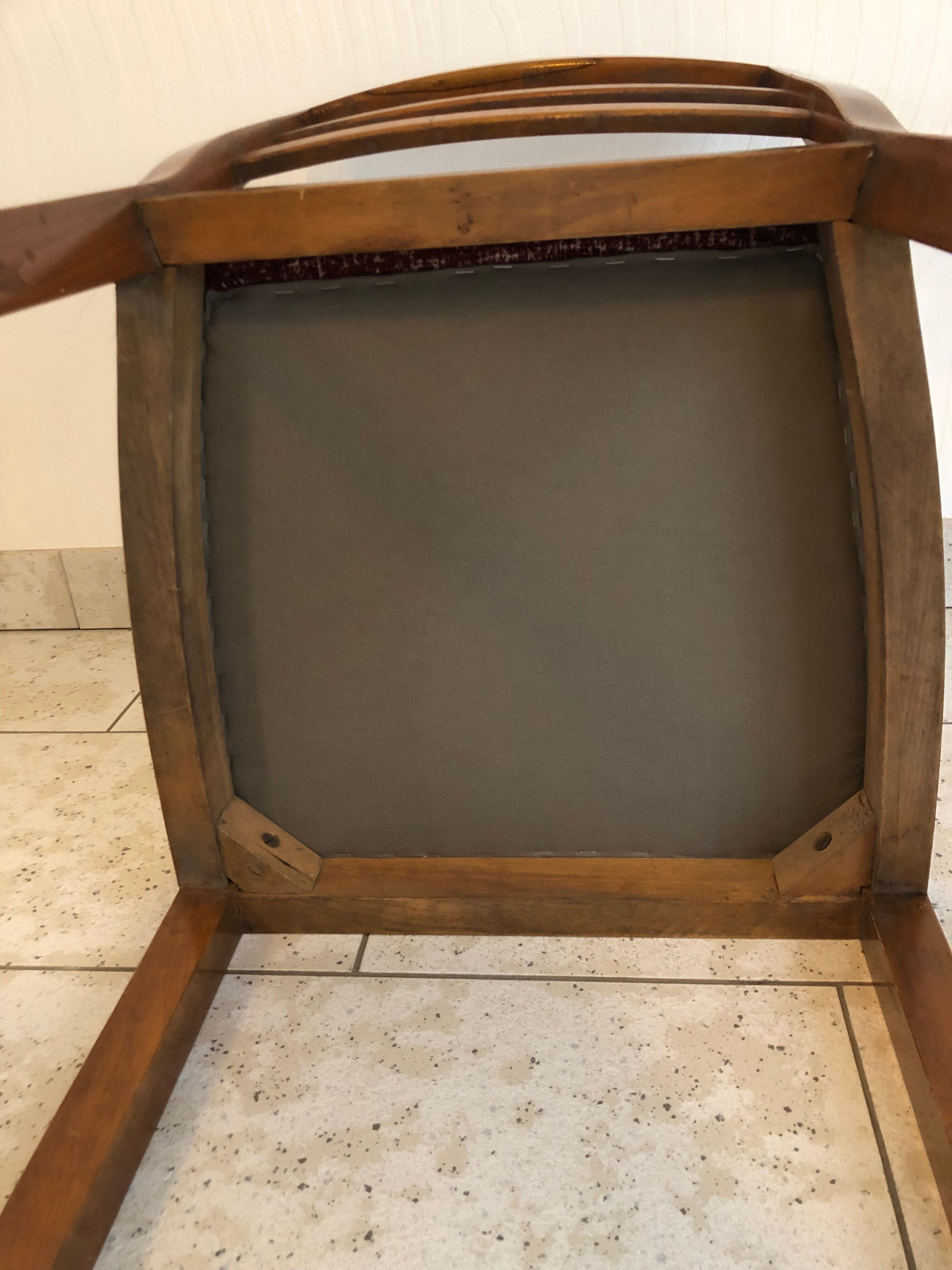 Old dining chair reupholstered