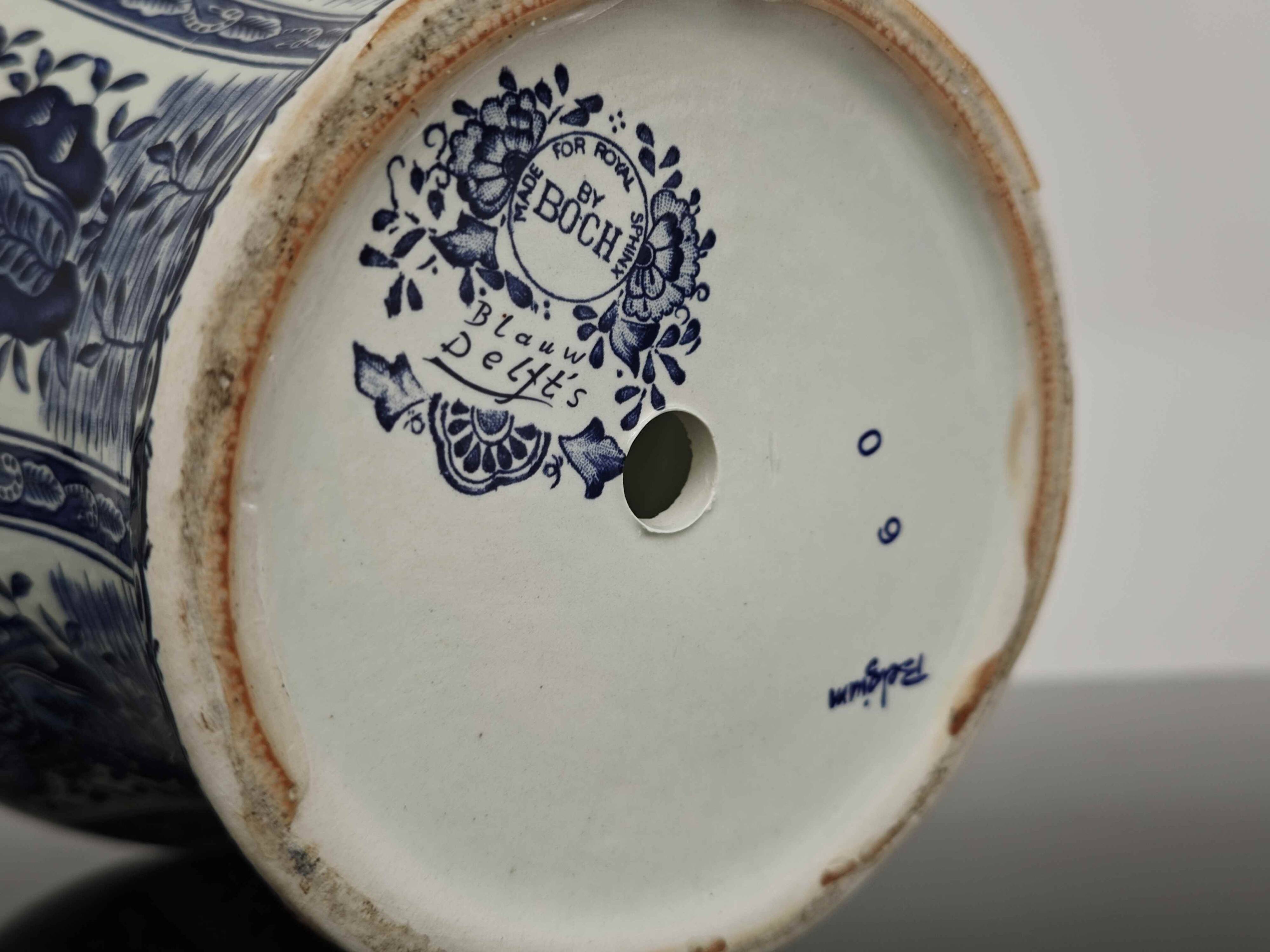 Delft Blue Porcelain Pot by Royal Sphinx by Bosch