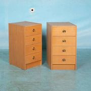 Scandinavian minimalist blonde oak chest, mid-century modern chest.
