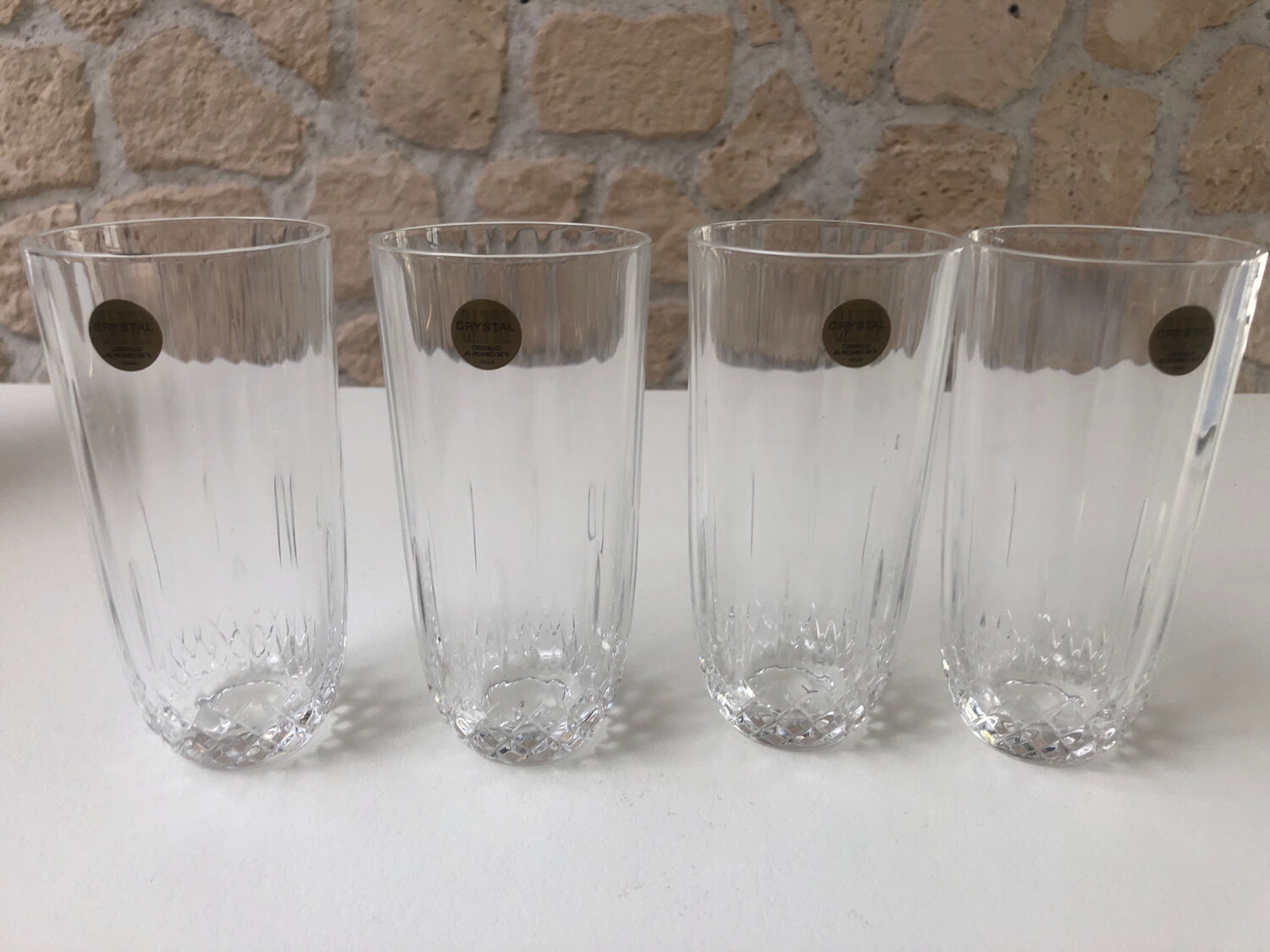 Crystal glasses from Italy