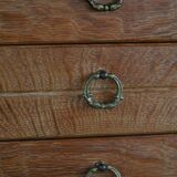 Free-standing oak desk, Mid-century modern Danish, Henning Kjærnulf, 1950s