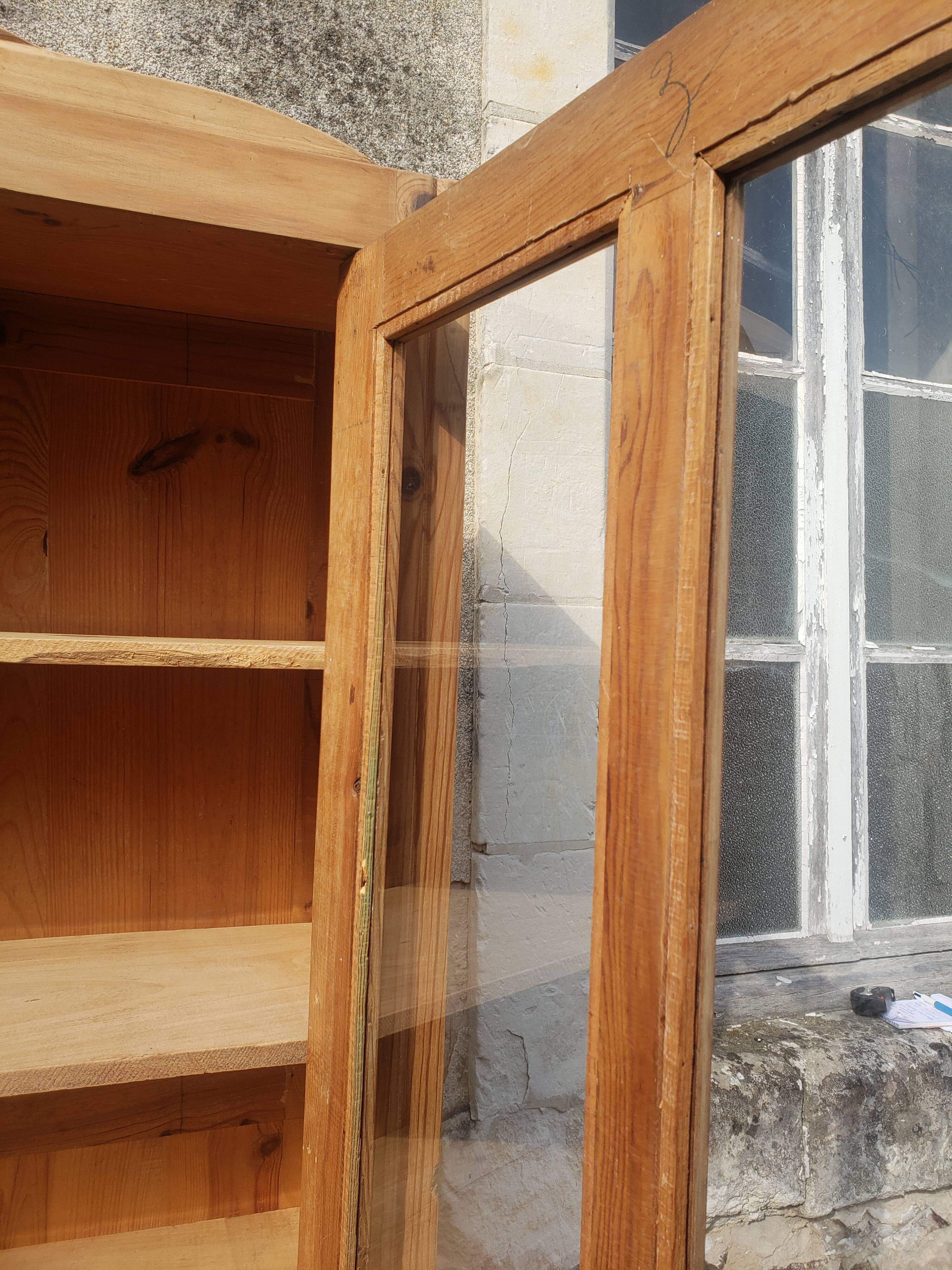 Parisian cabinet glazed raw wood