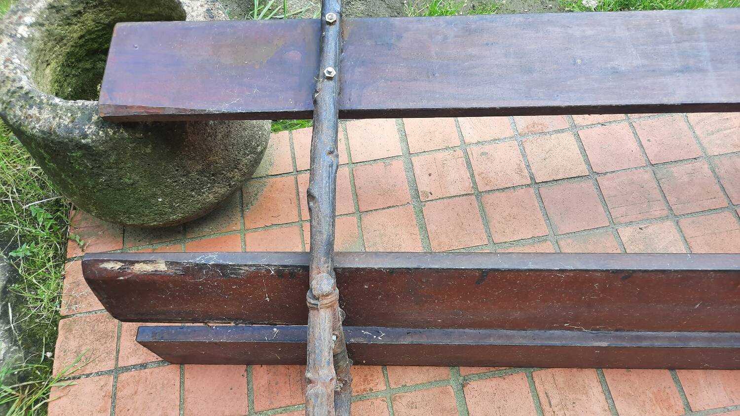 Cast iron garden bench