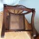Armchair Curule Dagobert wood and rattan canning