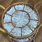 Rattan serving table