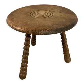Table d’appoint en bois pied bois tourné