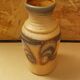 Old beige gray brown ceramic vase w. germany vintage