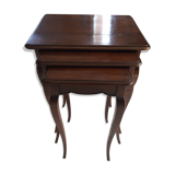 3 old pull-out tables in mahogan