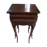 3 old pull-out tables in mahogan