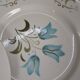 9 vintage floral dessert plates hand-painted Badonvillers