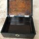 Old black lacquered jewelry box/box with gold Asian décor