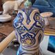 Pot in painted earth