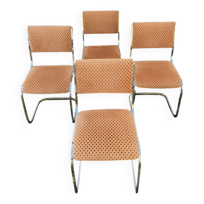 Suite de 4 chaises luge vintage des années 70