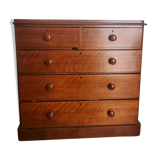 Commode ancienne en bois massif, artisanale