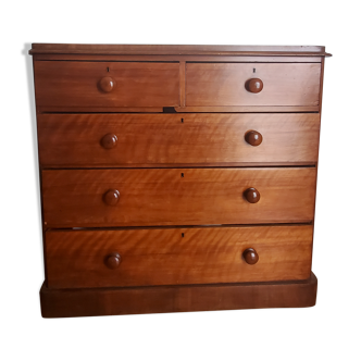 Antique chest of drawers in solid wood, artisanal