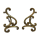 Paire de grands chenets art nouveau en bronze