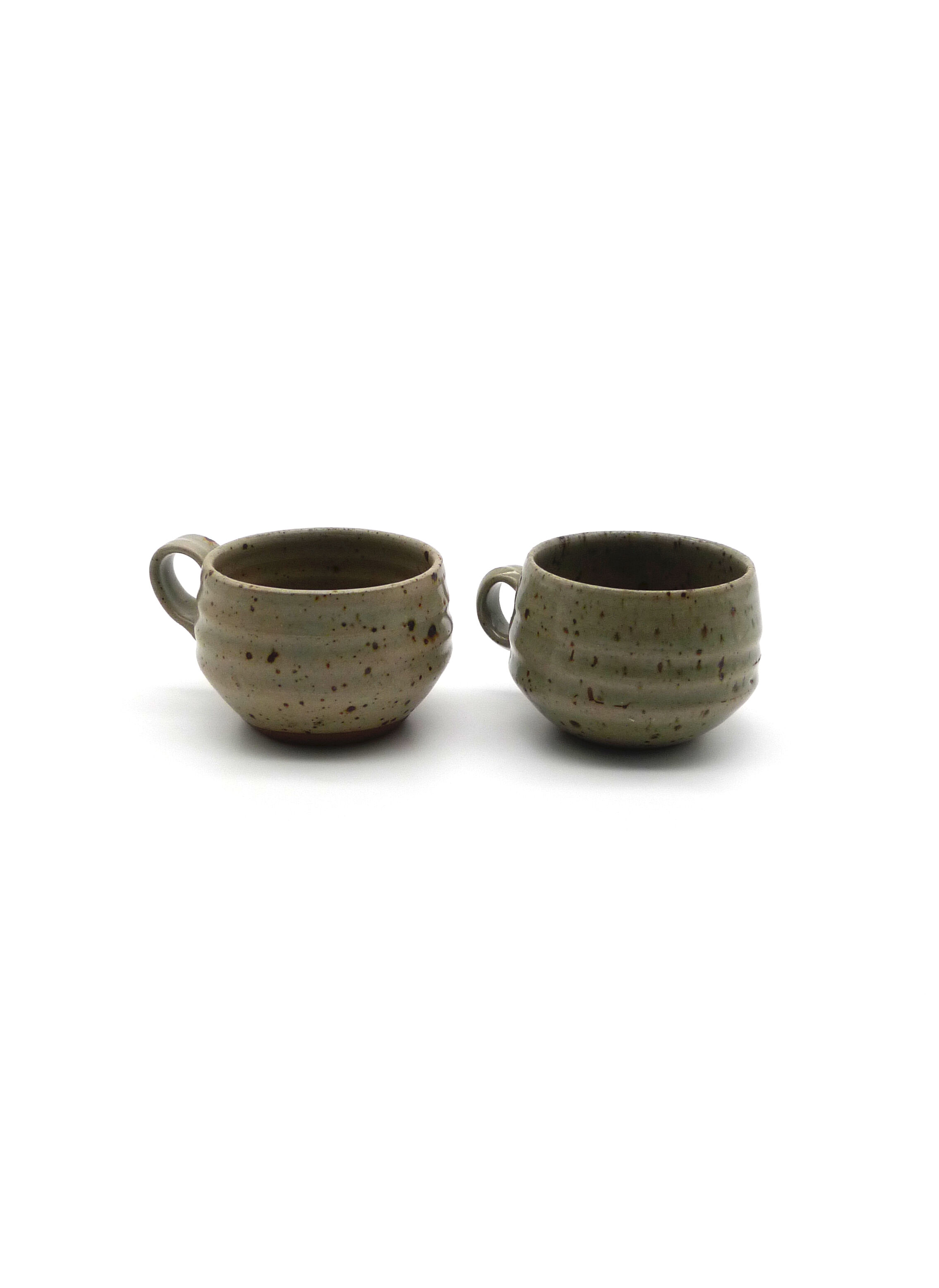 Set of two stoneware cups
