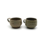 Set of two stoneware cups