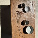 table basse en teck blond quadripode