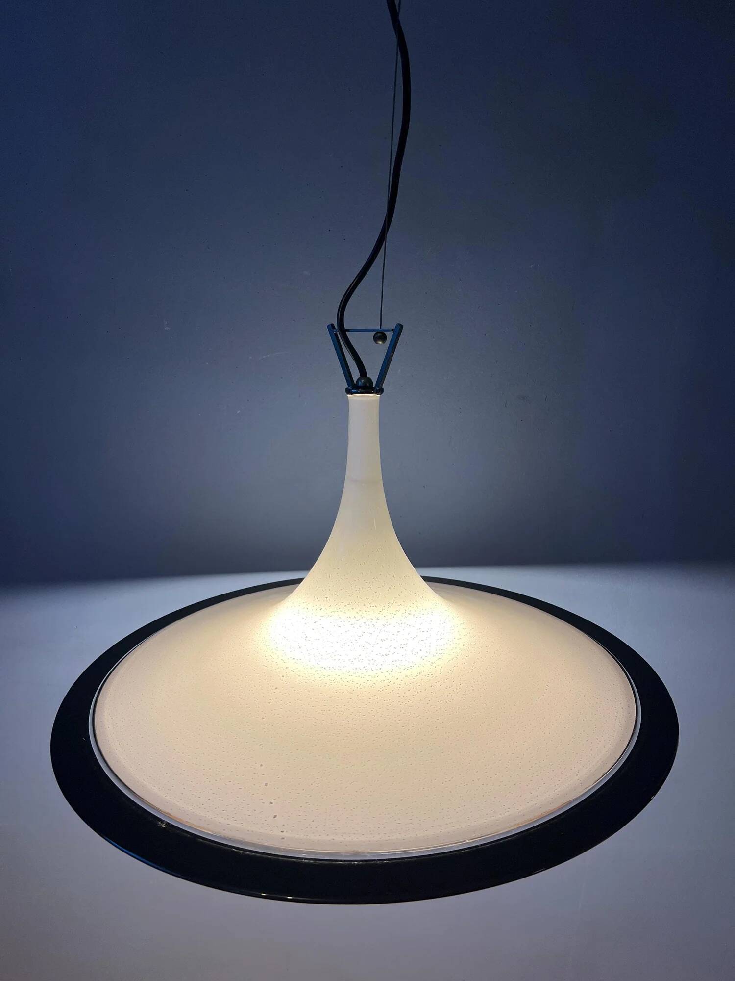 Vintage Murano glass witch hat pendant lamp