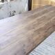XL farmhouse table in solid oak, brutalist style, 20th century.